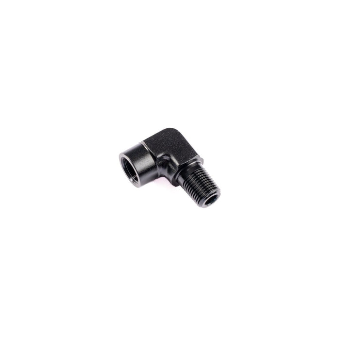 Radium Engineering 0 - 100 PSI Liquid Filled Fuel Pressure Gauge w/ 90 Degree Adapter Black Face - 20-0407 - Subimods.com