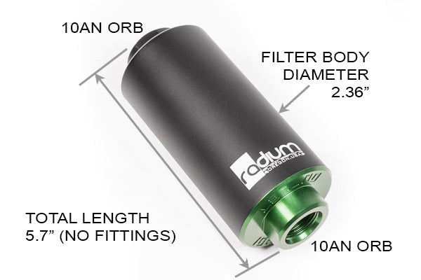 Radium Engineering High Flow Fuel Filter Kit w/ 10 Micron Stainless Filter - 20 - 0220 - 03 - Subimods.com