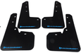 Rally Armor UR Mudflaps Black Urethane Hyper Blue Logo 2015 - 2021 WRX / 2015 - 2021 STI - MF32 - UR - BLK/LBL - Subimods.com
