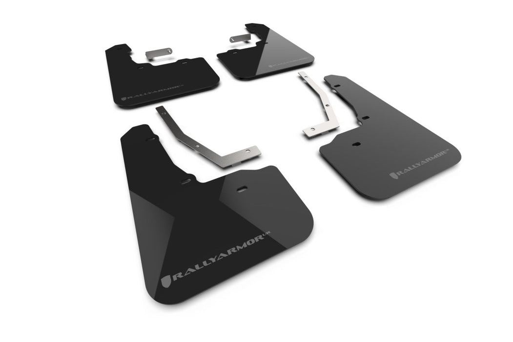 Rally Armor UR Mudflaps Black Urethane w/ Dark Grey Logo 2026 Forester Wilderness - MF152-UR-BLK-DGRY - Subimods.com