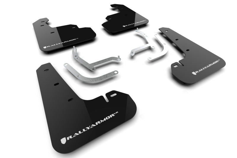 Rally Armor UR Series Mudflaps 2024 Impreza - MF105-UR-BLK-WH - Subimods.com