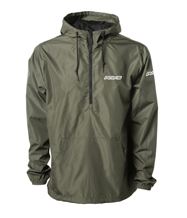 RAYS Lightweight Pullover Windbreaker Army - RAYS24WBAS - Subimods.com
