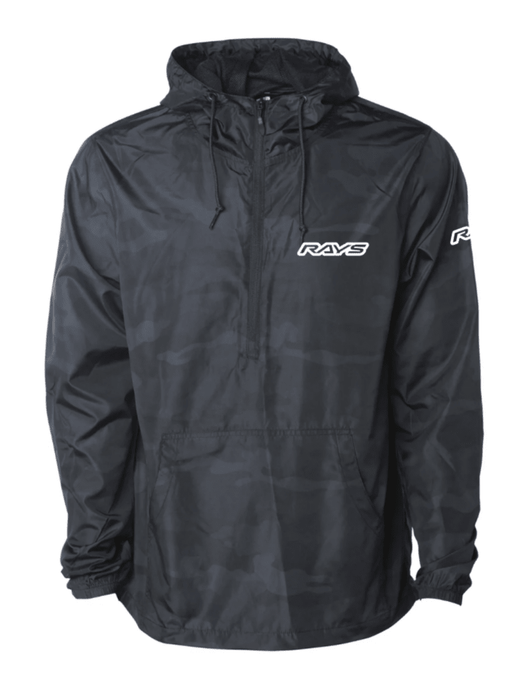RAYS Lightweight Pullover Windbreaker Black Camo - RAYS24WBBCS - Subimods.com
