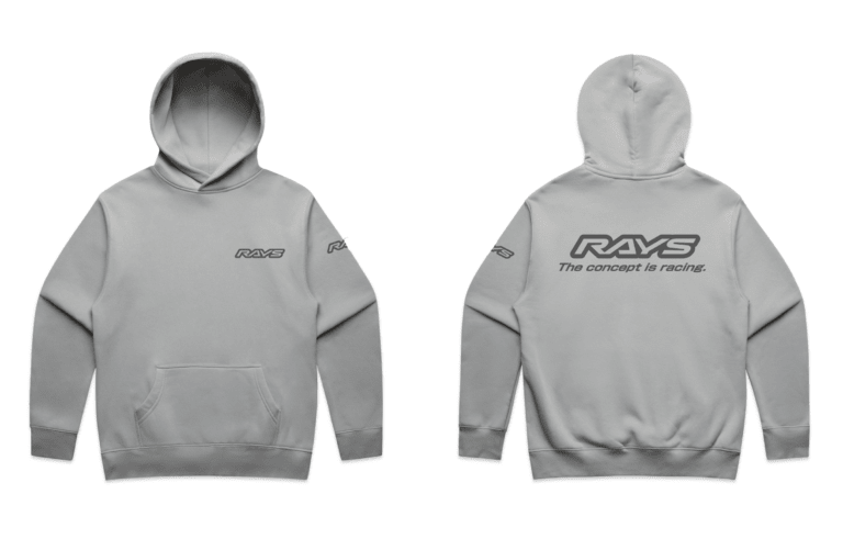 RAYS Limited Hoodie Storm Gray w/ Gunmetal Puff Logo - RAYS24LHDSTS - Subimods.com