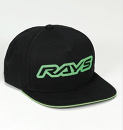 RAYS Official Flat Brim Hat 23S Black w/ Green Accent - 7409020002506 - Subimods.com