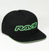 RAYS Official Flat Brim Hat 23S Black w/ Green Accent - 7409020002506 - Subimods.com