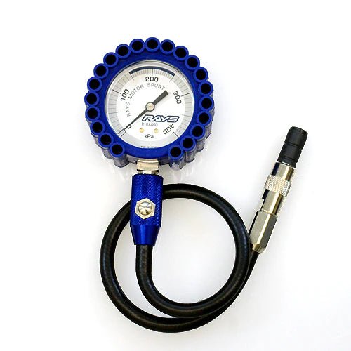RAYS Official Racing Air Gauge 60MM Blue w/ Black Accent - 74090000001BL - Subimods.com