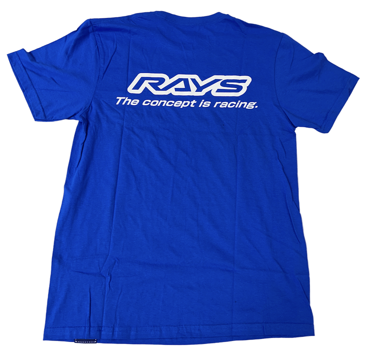 RAYS Official The Concept is Racing T-Shirt Blue - Medium - RAYS-008 - Subimods.com