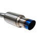 Remark R1 - Spec Catback Exhaust Titanium Muffler Section w/ Burnt Tip 2008 - 2014 STI - RK - C1076S - 02T - Subimods.com