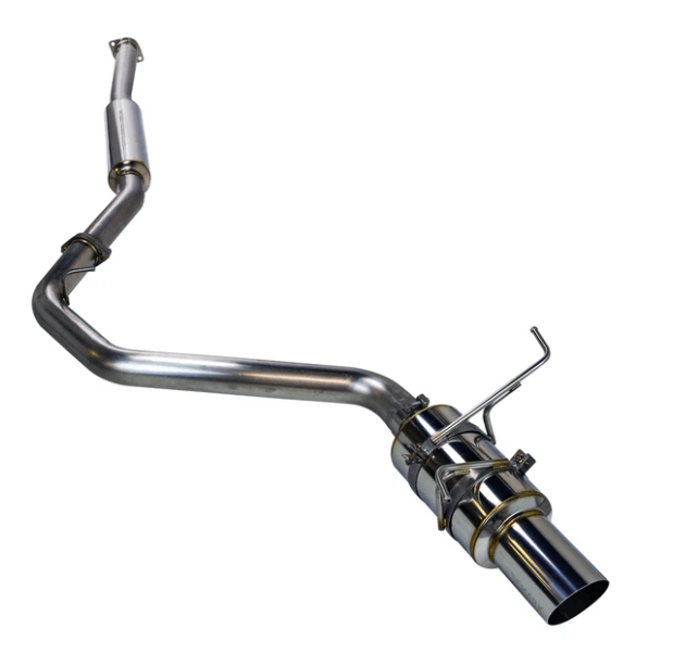 Remark R1 - Spec Single - Exit Cat Back Exhaust w/ Resonator and Stainless Tip 2015 - 2021 WRX / 2015 - 2021 STI - RK - C1076S - 01C - Subimods.com