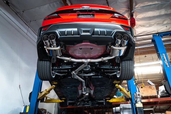 Remark Sports Touring Resonated Cat Back w/ Stainless Tips 2022 - 2024 WRX - RK - C4076S - 02C - Subimods.com