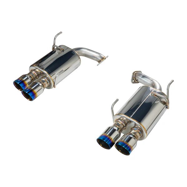 Remark Stainless Steel Axle Back Muffler w/ Burnt Double Wall Polished Tips 2015 - 2021 WRX / 2015 - 2021 STI - RO - TTVA - DM - Subimods.com