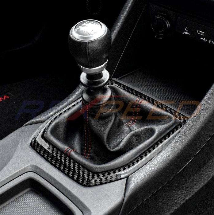 Rexpeed Black Carbon Fiber Shift Trim Cover 2022 - 2024 WRX w/ MT - G84 - Subimods.com