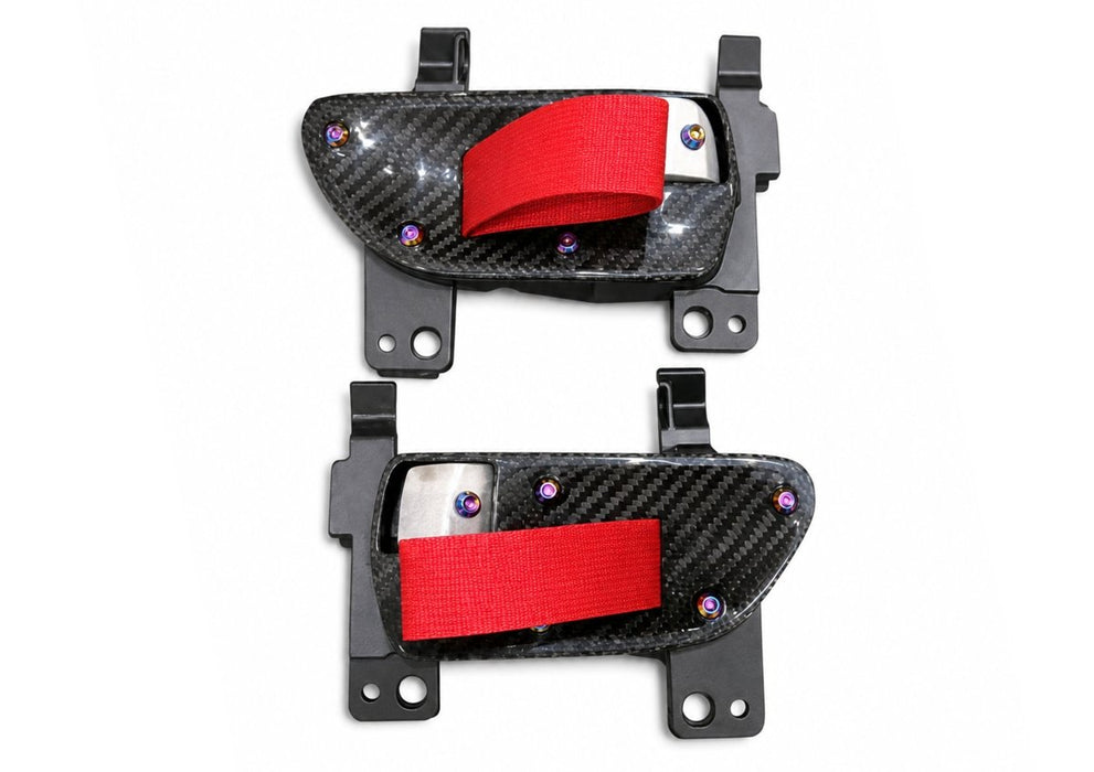 Rexpeed Dry Carbon Interior Door Pull Strap Handles 2013-2021 BRZ / FRS / GT86 - FR189 - Subimods.com