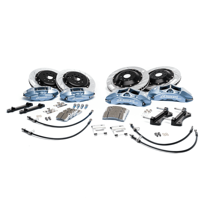 Rotora Big Brake Kit 4/2 Piston Calipers w/ Slotted Rotors 1998 - 2001 Impreza RS - ROTORA - KIT - 025HS - Subimods.com