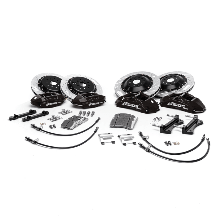 Rotora Big Brake Kit 4/2 Piston Calipers w/ Slotted Rotors 2002 - 2005 WRX - ROTORA - KIT - 024AS - Subimods.com