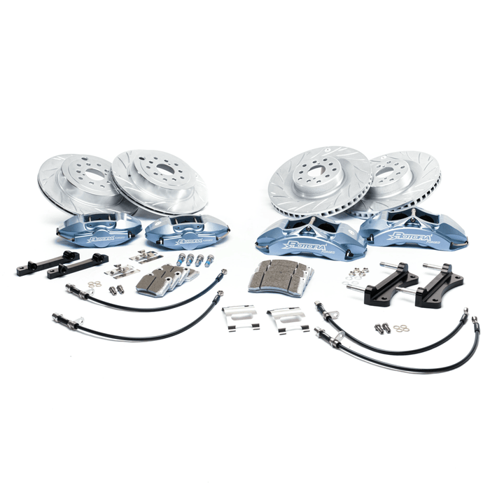 Rotora Big Brake Kit 4/2 Piston Calipers w/ Type 2 Slotted Rotors 2022 - 2024 WRX w/ Manual E - Brake - ROTORA - KIT - 002MS - Subimods.com
