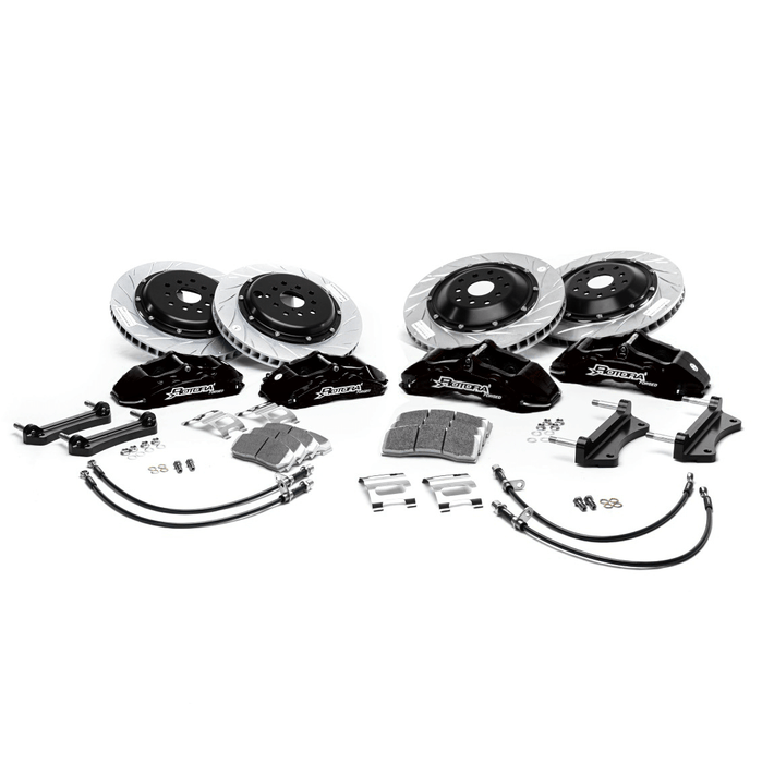 Rotora Big Brake Kit 6/2 Piston Calipers w/ Slotted Rotors 2002 - 2005 WRX - ROTORA - KIT - 023BS - Subimods.com