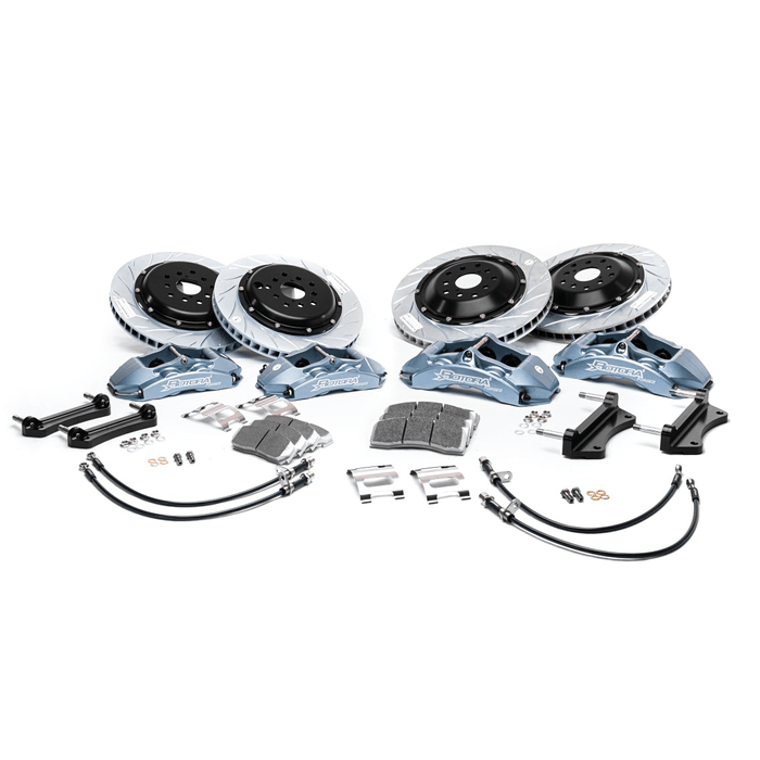 Rotora Big Brake Kit 6/2 Piston Calipers w/ Slotted Rotors 2002 - 2005 WRX - ROTORA - KIT - 023HS - Subimods.com