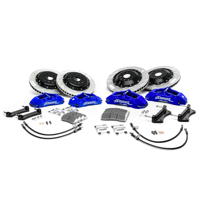 Rotora Big Brake Kit 6/2 Piston Calipers w/ Slotted Rotors 2002 - 2005 WRX - ROTORA - KIT - 023MS - Subimods.com