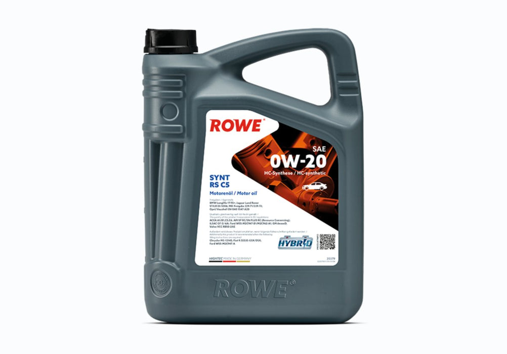 ROWE 0W-20 HIGHTEC SYNT RS C5 Motor Oil 5L Bottle - 20379-0050-99 - Subimods.com