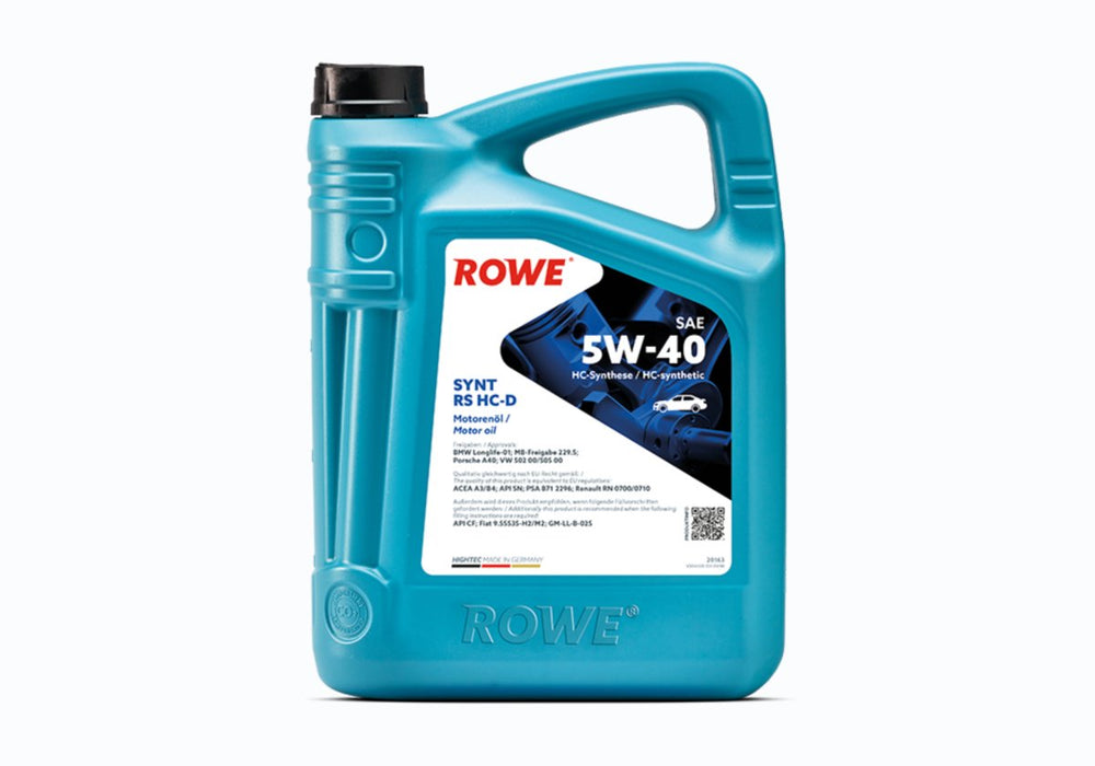 ROWE 5W-40 HIGHTEC SYNT RS HC-D Motor Oil 5L Bottle - 20163-0050-99 - Subimods.com