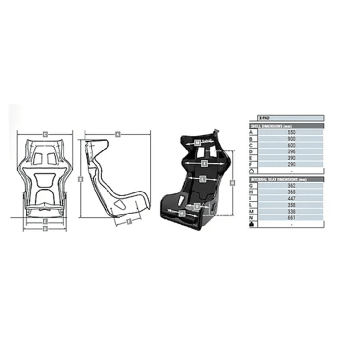 Sabelt Compact Racing Seat X - PAD - X-PAD-SEAT - Subimods.com