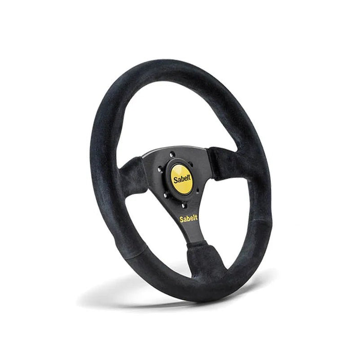 Sabelt Competition Flat Steering Wheel 330mm - Black Suede - RFVO-2010X - Subimods.com