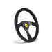 Sabelt Flat Steering Wheel 350mm - Black Suede Leather - RFVO-2007X - Subimods.com