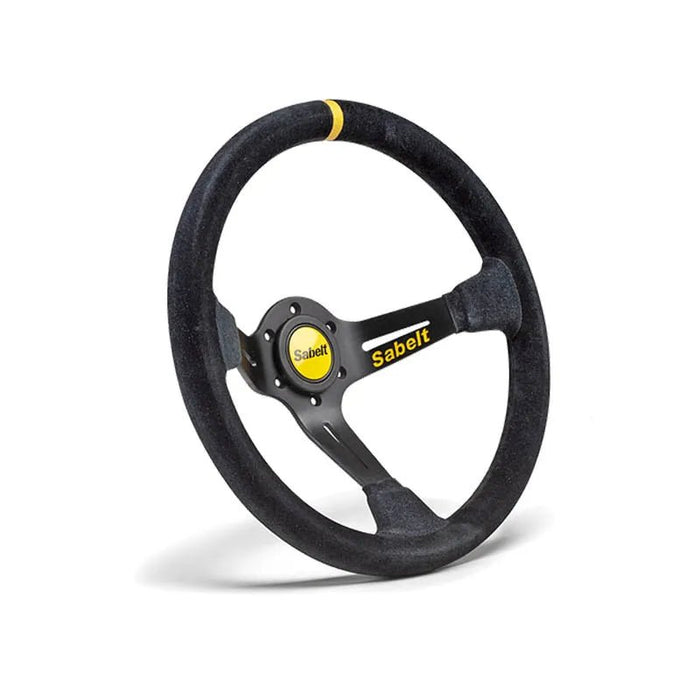 Sabelt Traditional Deep Dish Steering Wheel 350mm - Black Suede Leather - RFVO-2005X - Subimods.com
