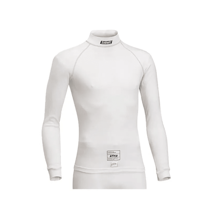 Sabelt UI - 600 Stretch - Fit Racing Undershirt FIA 8856 - 2018 - Black / White - RFUI600TOPNRXSS - Subimods.com