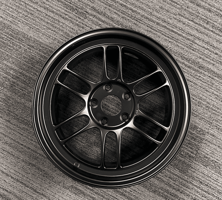 Enkei RPF1 Matte Black 17x9 5x114.3 Scratch Dent — Subimods.com