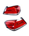 (Scratch and Dent) Molded Innovations CS Style Sequential LED Tail Lights Chrome Housing w/ Red Lens and Red Bar 2015-2021 WRX / 2015-2021 STI - MI15-WRXTLCS-CRR-R4S-C - Subimods.com