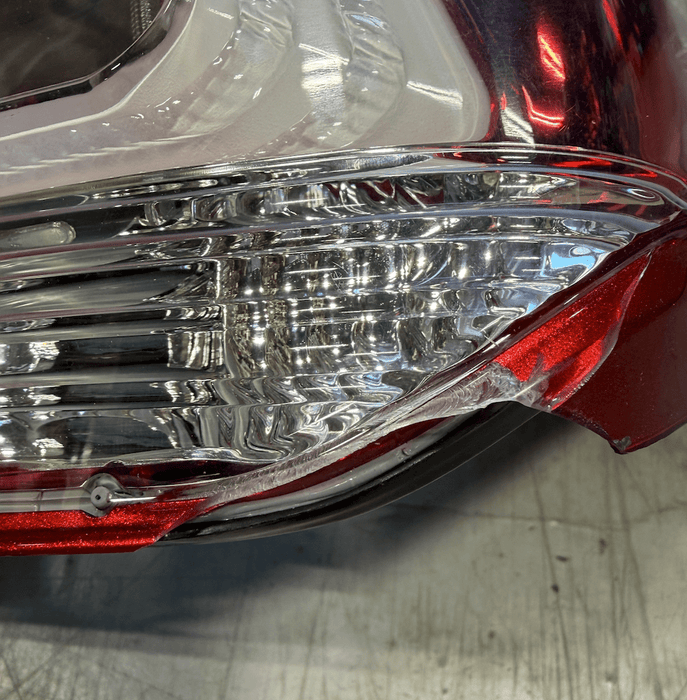 (Scratch and Dent) Molded Innovations LED Tail Lights Clear Lens w/ Red Base & White Bar 2013-2017 Crosstrek / 2012-2016 Impreza Hatch - MI-9233-CR-SAD-1300 - Subimods.com