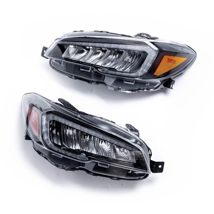 (Scratch and Dent) Molded Innovations Paragon Series Sequential LED Headlights w/ Amber Reflector 2015-2017 WRX / 2015-2017 STI / 2018-2021 WRX Base & Premium - MI-0323-R4S-F - Subimods.com