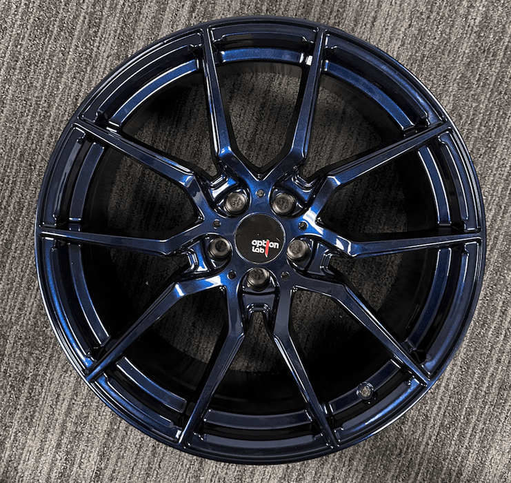 Option Lab R716 Midnight Blue 18x9.5 5x100 35mm Offset — Subimods.com