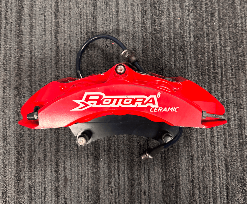 (Scratch and Dent) Rotora Big Brake Kit 6/4 Piston Calipers w/ Slotted Rotors Red 2022 - 2024 WRX w/ Manual E - Brake - ROTORA - KIT - 003RS - SAD - 1289 - Subimods.com