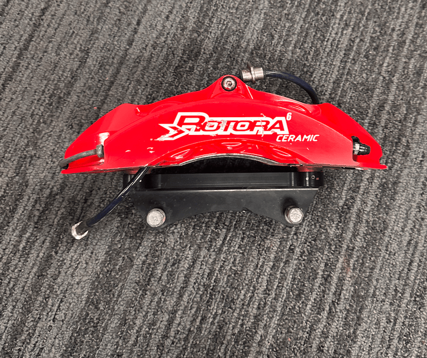 (Scratch and Dent) Rotora Big Brake Kit 6/4 Piston Calipers w/ Slotted Rotors Red 2022 - 2024 WRX w/ Manual E - Brake - ROTORA - KIT - 003RS - SAD - 1289 - Subimods.com