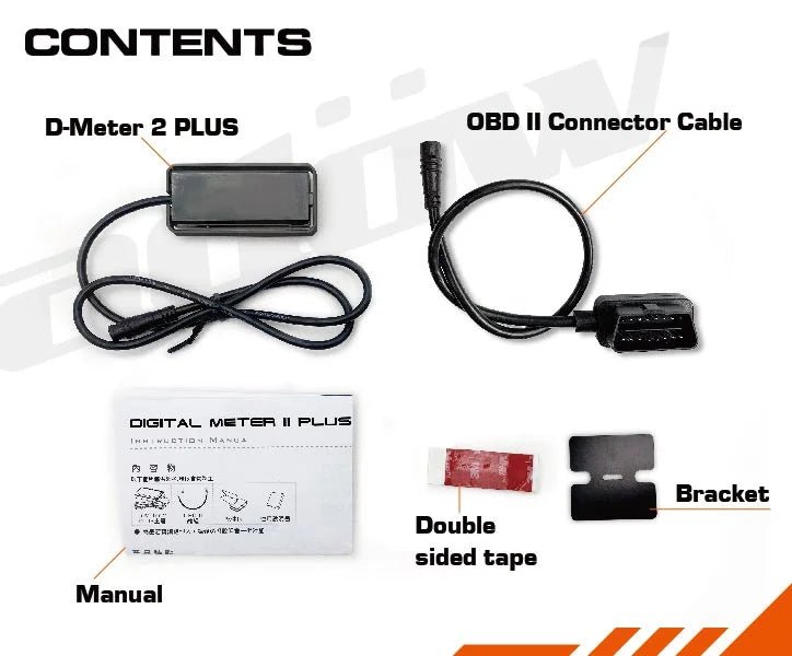 Shadow Meter D - Meter - 2 Multi OBD2 Display Gauge - SWOBDII-DM2-P - Subimods.com