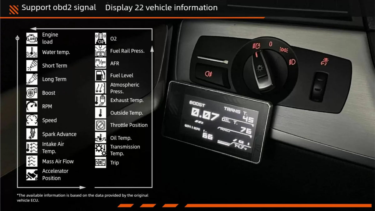 Shadow Meter FD EVO OBD II Multi - functional Display - SWOBDII - FDEVO - Subimods.com
