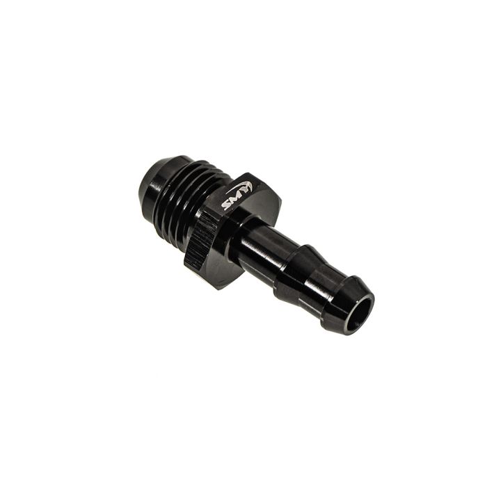 SMY 6AN Male to 5/16 Barb Fitting Anodized Black