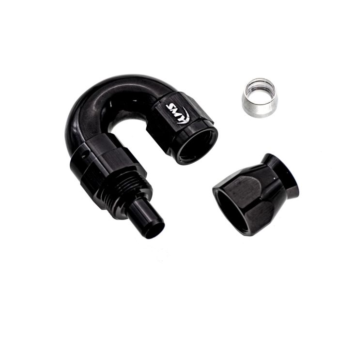SMY Reusable PTFE Forged Full Flow Hose End 180 Degree 6AN - SMY-X8360618 - Subimods.com