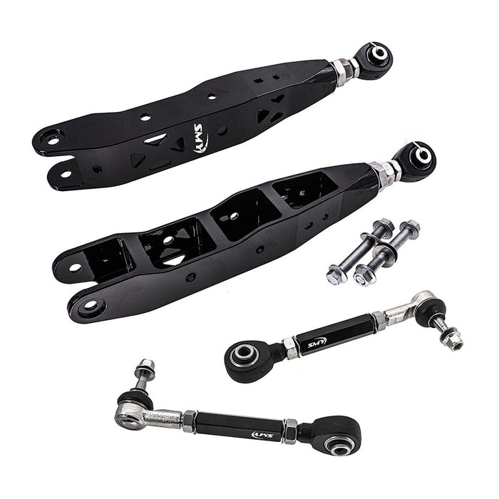 SMY Stealth Pillow Ball CNC Aluminum Adjustable Rear Control Arm / Toe Kit 2008 - 2021 WRX / 2008 - 2021 STI / 2013 - 2021 BRZ - SMY - SUS - CTK - CNC - GR - Subimods.com