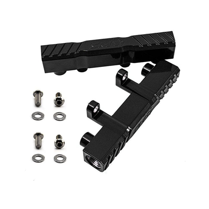 SMY Top Feed Aluminum Fuel Rails Gloss Black 2002 - 2014 WRX / 2007 - 2021 STI / 2008 - 2012 LGT / 2006 - 2013 FXT - SMY - FRL - BK - Subimods.com
