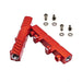 SMY Top Feed Aluminum Fuel Rails Gloss Red 2002 - 2014 WRX / 2007 - 2021 STI / 2008 - 2012 LGT / 2006 - 2013 FXT - SMY - FRL - RD - Subimods.com