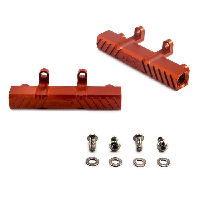 SMY V2 MAX Top Feed PTFE Fuel Line Kit w/ Red Fuel Rails & Fuel Pressure Regulator 2008 - 2014 WRX / 2008 - 2021 STI - SMY - PTFE - KITRD - Subimods.com