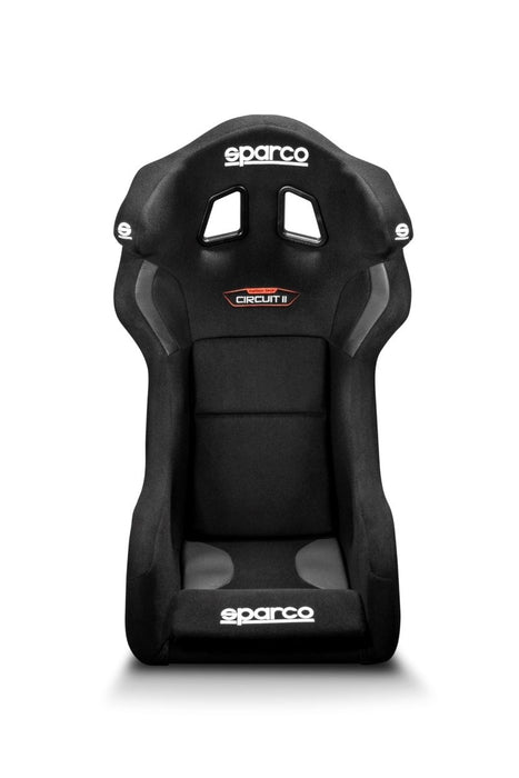 Sparco Circuit II Fixed Back Racing Seat Black w/ Carbon Fiber Shell - 008011ZNR - Subimods.com