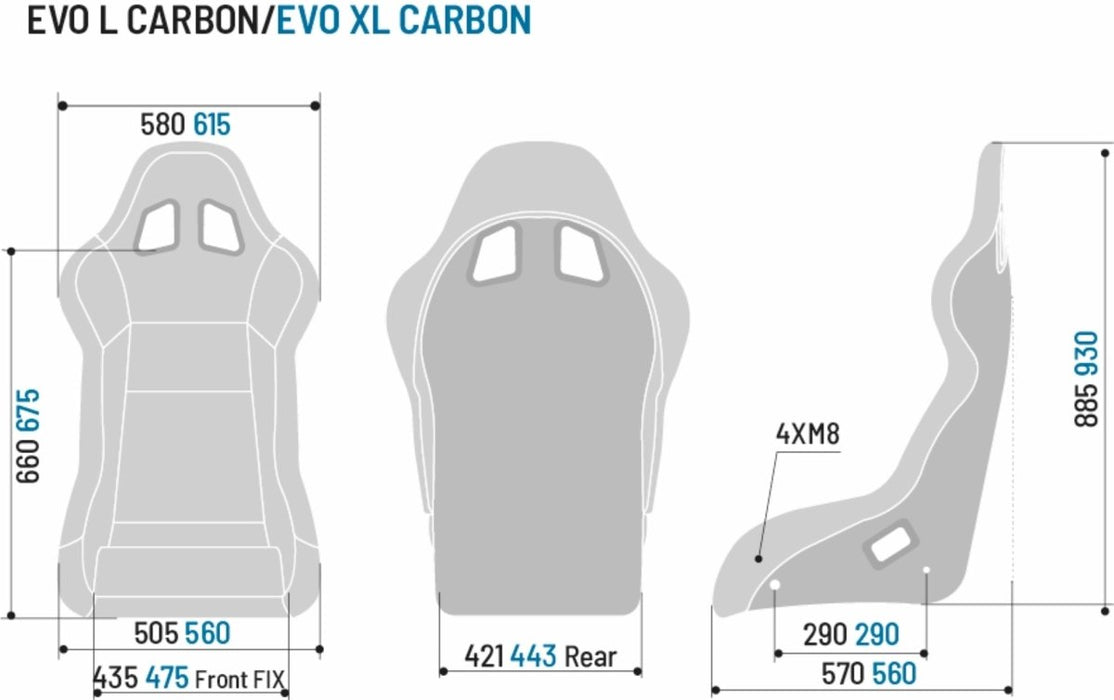 Sparco Evo L Performance Fixed Back Racing Seat Black w/ Carbon Fiber Shell - 008013ZPNR - Subimods.com
