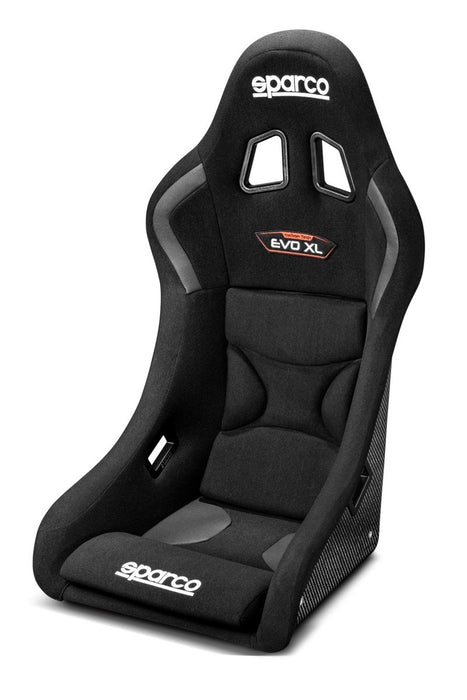Sparco Evo XL Carbon Fixed Back Racing Seat Black w/ Carbon Fiber Shell - 008015ZNR - Subimods.com