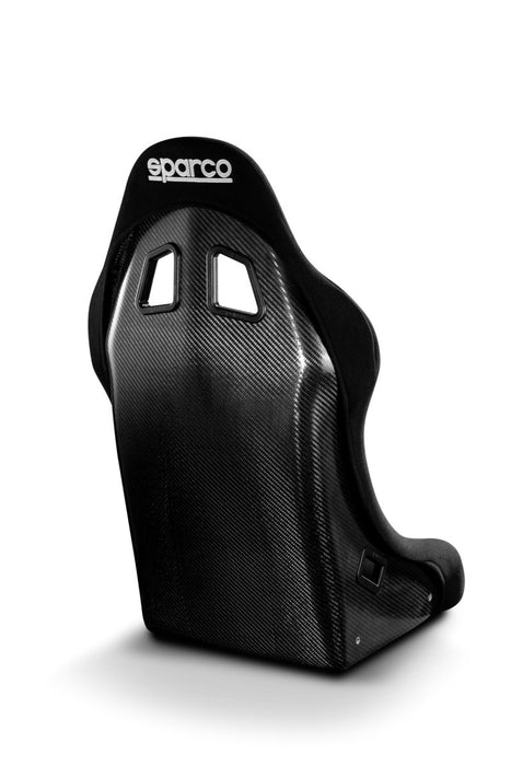 Sparco Evo XL Carbon Fixed Back Racing Seat Black w/ Carbon Fiber Shell - 008015ZNR - Subimods.com